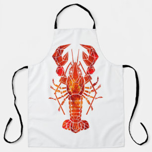 Tablier Phomard polygonal rouge