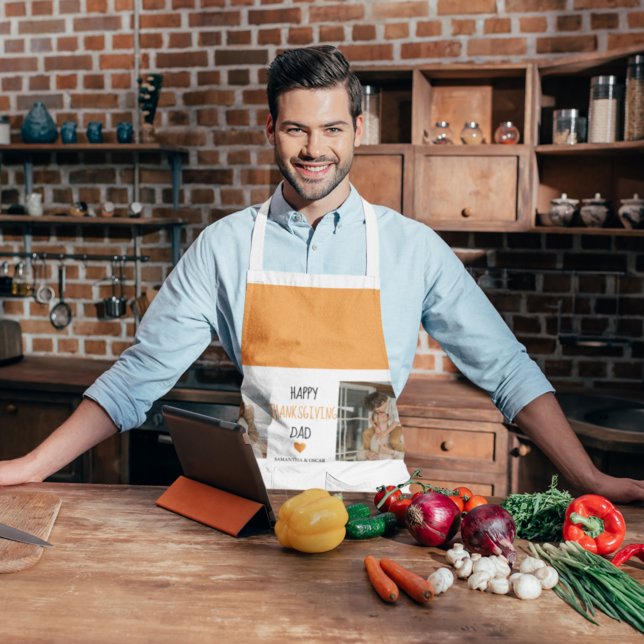 Tablier Photo & Bon thanksgiving moderne Papa (Créateur téléchargé)