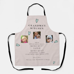 Tablier Photo Collage Grand-mère's Kitchen Foliage Apron