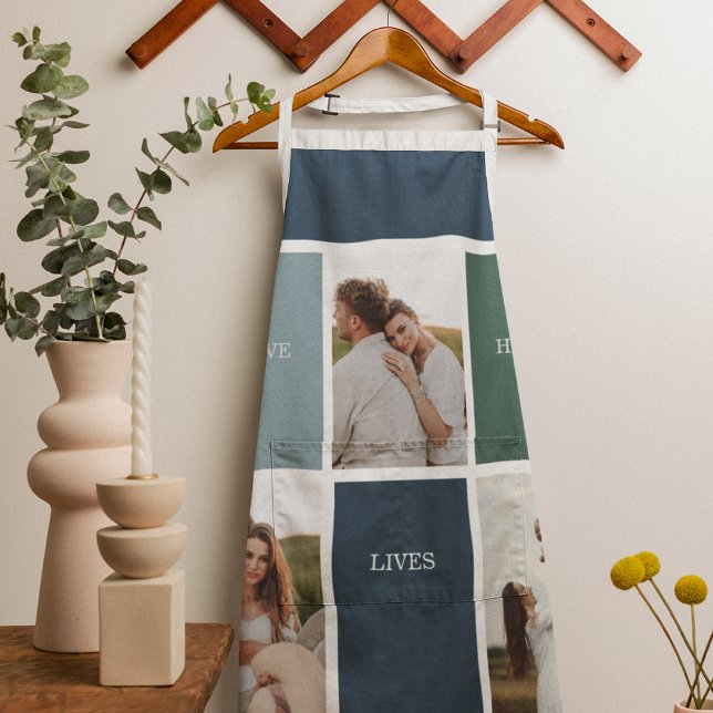 Tablier Photo de collection de la famille moderne | Amour  (Créateur téléchargé)