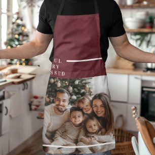 Tablier Photo de Noël personnalisé Joyeux Noël Béni 