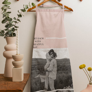 Tablier Photo moderne Pastel Pink Famille Beau Cadeau