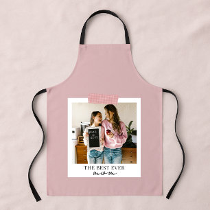 Tablier Photo personnalisée Best Ever Mom   Rose