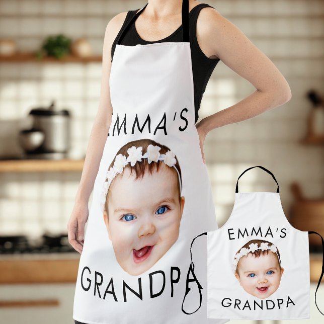 Tablier Photo personnalisée Face Maman Grand-mère Grand-pè (Créateur téléchargé)