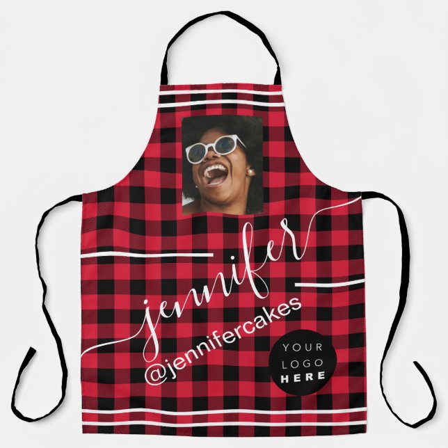 Tablier Photo personnalisée Logo Café Boutique Cake Buffal (Recto)
