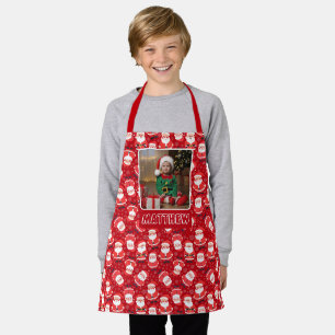 Tablier Photo Son Santa Claus Red Christmas Kids