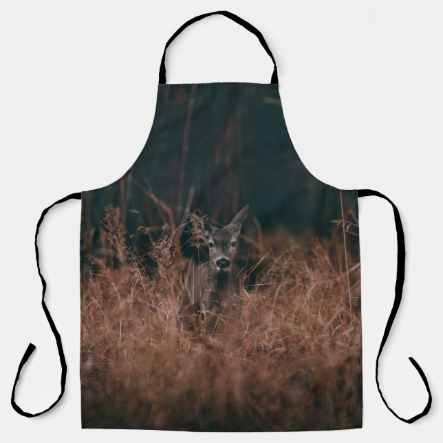 TABLIER PHOTOGRAPHIE DE VIE SAUVAGE DE GRAY DEER ENTOURÉ P (Recto)