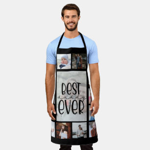 Tablier Photographie noire père fête des pères Apron