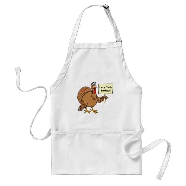 Tablier Photos de plaisanteries Thanksgiving Parlons Turqu (Devant)