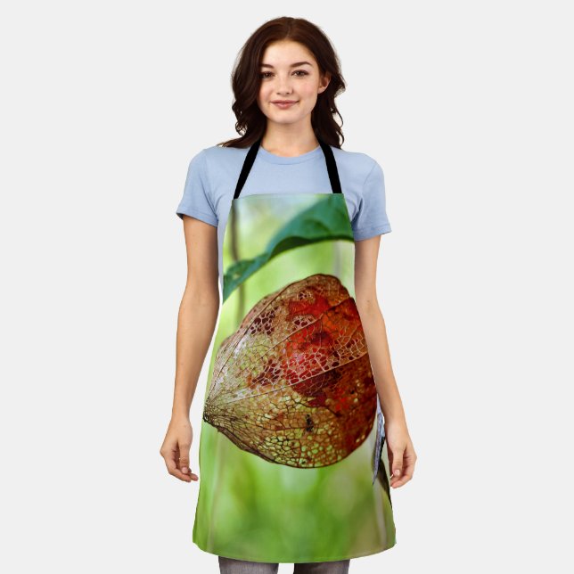 Tablier Physalis alkekengi sur toute l'impression (Porté)