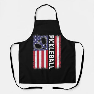 Tablier Pickleball American Flag Drôle amusant Pickleball 