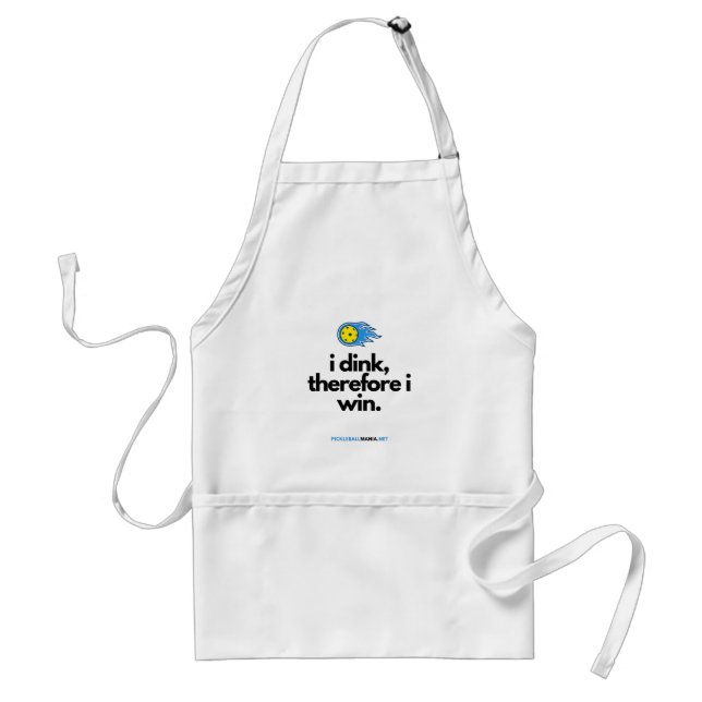 Tablier Pickleball Apron : Je dink, donc je suis! (Devant)