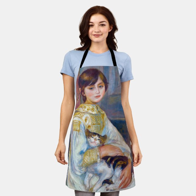 Tablier Pierre-Auguste Renoir - Enfant avec chat (Porté)