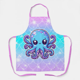 Tablier Pieuvre bleue mignonne