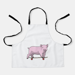Tablier Pig as skater avec skate
