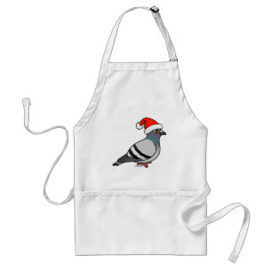 Tablier Pigeon mignon Père Noël de bande dessinée