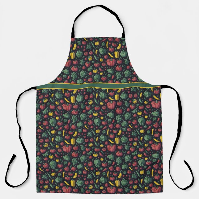 Tablier Piments de légumes chili thème de cuisine motif (Recto)