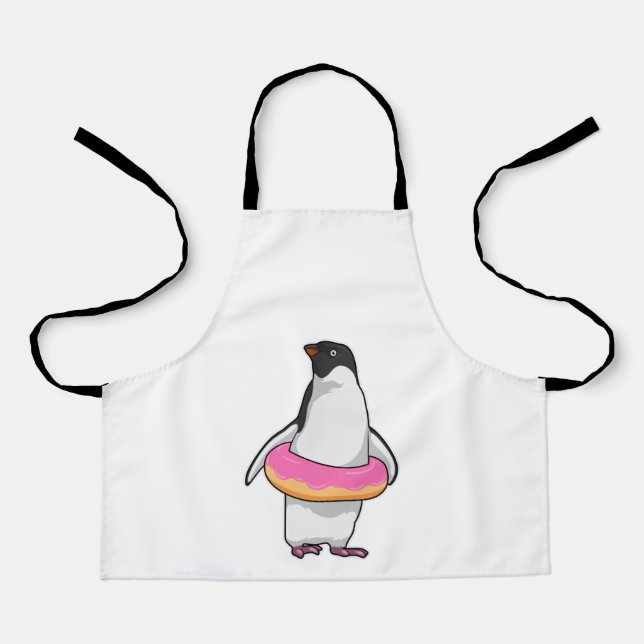 Tablier Pingouin avec Donut (Recto)