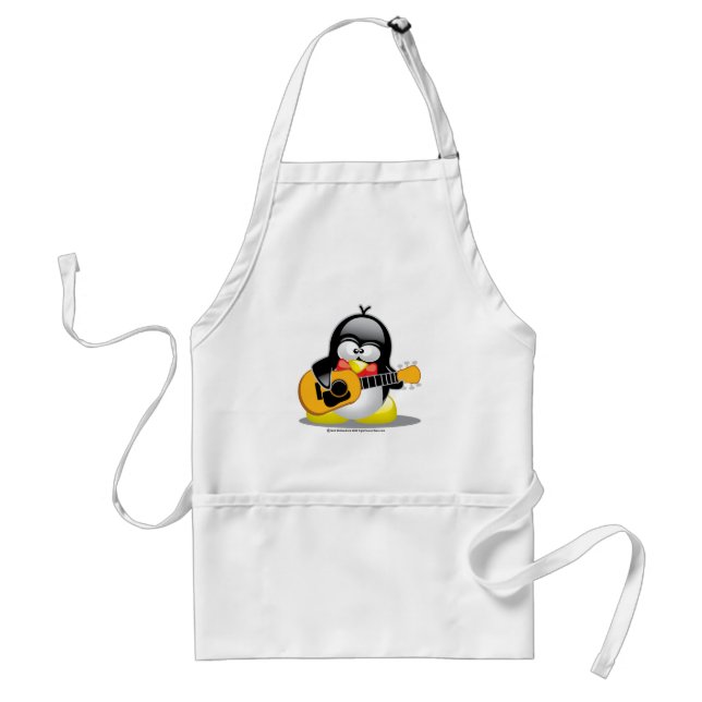 Tablier Pingouin de guitare (Devant)