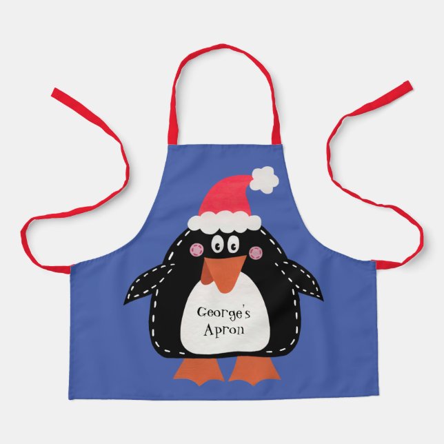 Tablier Pingouin de Noël (Recto)