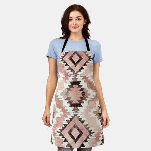 Tablier Pink Brown Cowgirl Southwestern Tribal