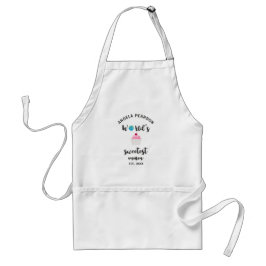 Tablier Pink Cupcake World's Sweetest Mum quote pour Her