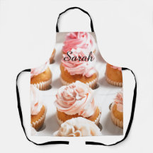 Pink, Cupcakes Kitchen Apron Personnalisable