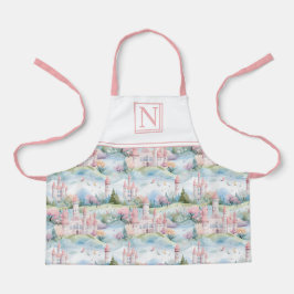 Tablier Pink Enchanting Castle Landscape - Customized