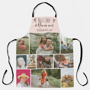 Tablier Pink Meilleur chef et grand-mère grille photo coll