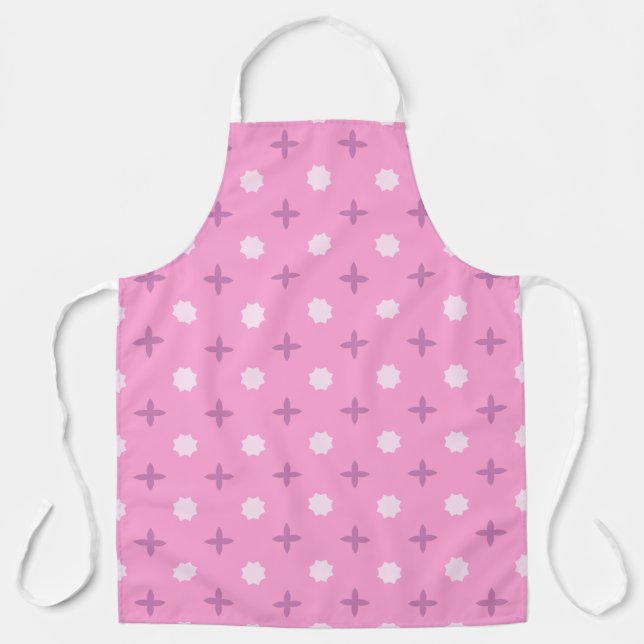 Tablier Pink Star Petal Dot Pattern (Recto)