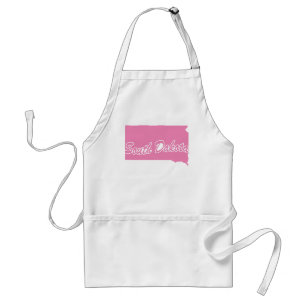 Tablier Pink State South Dakota Adult Apron