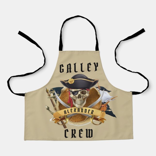 Tablier Pirate Galley Crew Personnaliser (Recto)