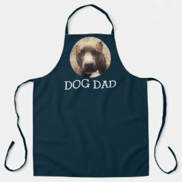 Tablier Pitbull Chien Papa bleu marine