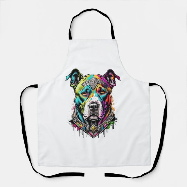 Tablier pitbull coloré (Recto)