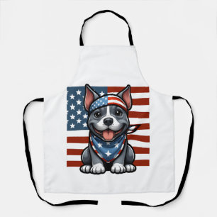 Tablier Pitbull Patriotique Drapeau Américain 4 Juillet BB