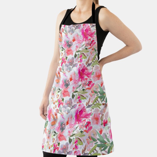 Tablier PixDezines Aquarelle été Floral (Insitu)