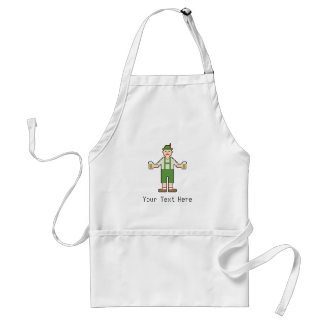 Tablier Pixel personnalisé allemand avec bière (Devant)