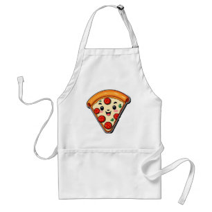 Tablier Pizza Cartoon Heureux Avec Pepperoni