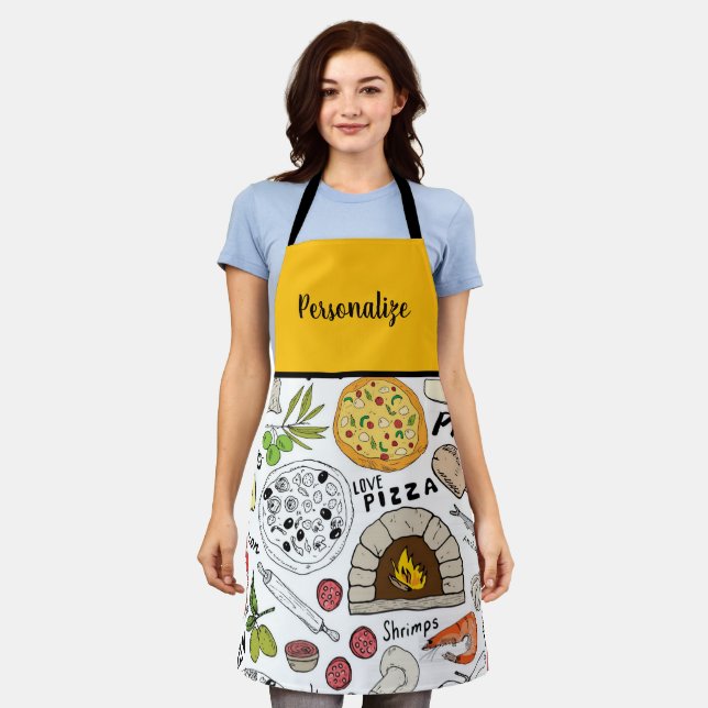 Tablier Pizza Design Apron (Porté)