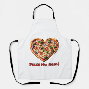 Tablier Pizza mon coeur