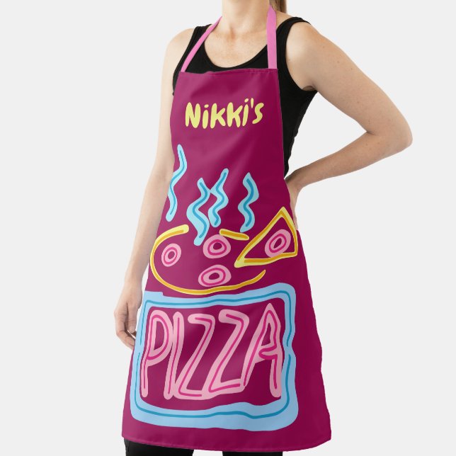 Tablier Pizza Neon personnalisée (Insitu)