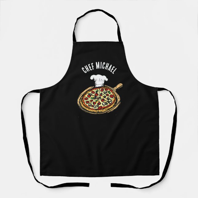 Tablier Pizzeria italienne Pizza Cuisine ou restaurant ron (Recto)