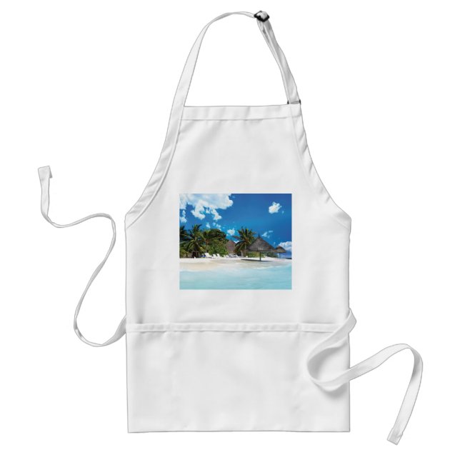Tablier Plage exotique  (Devant)