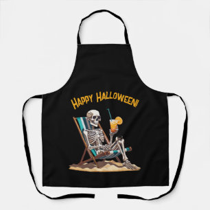 Tablier Plage Lounge Squelette Halloween