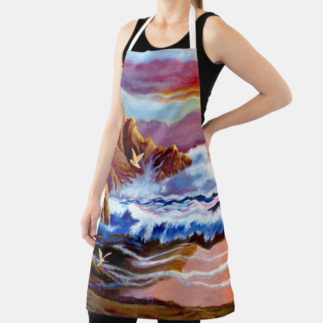 Tablier Plage peinte Sunrise Apron (Insitu)