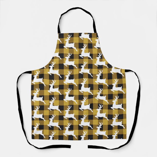 Tablier Plaid and deer apron (Recto)