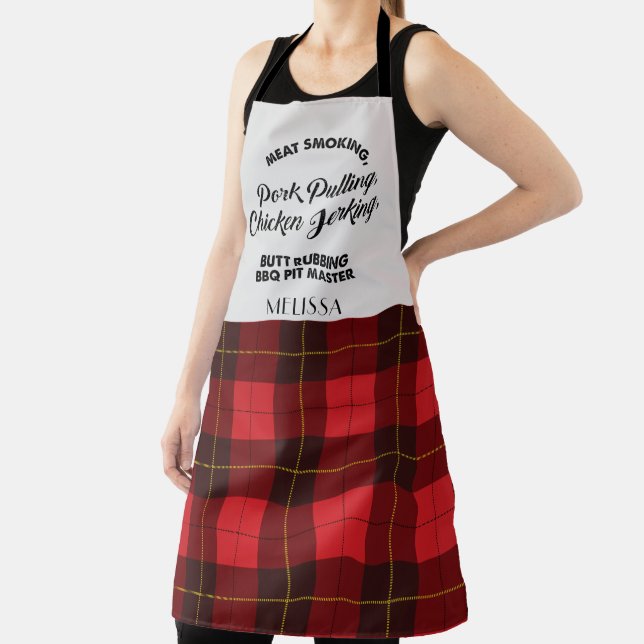 Tablier Plaid Clan Wallace Rouge Or À damiers Tartan (Insitu)