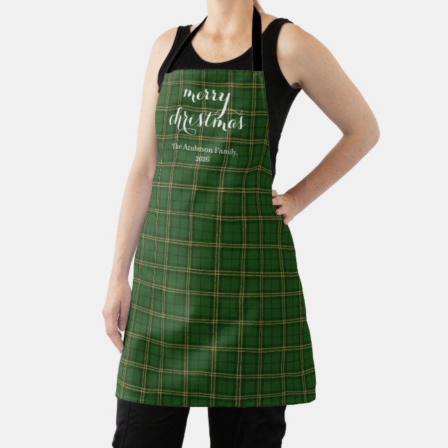 Tablier Plaid Classique Joyeux Noël Festif -  (Insitu)