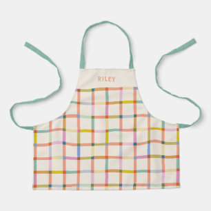 Tablier Plaid Coloré Personnalisé