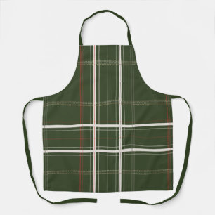 Tablier Plaid Cosy Cabine Forest Green Cuisinier tradition